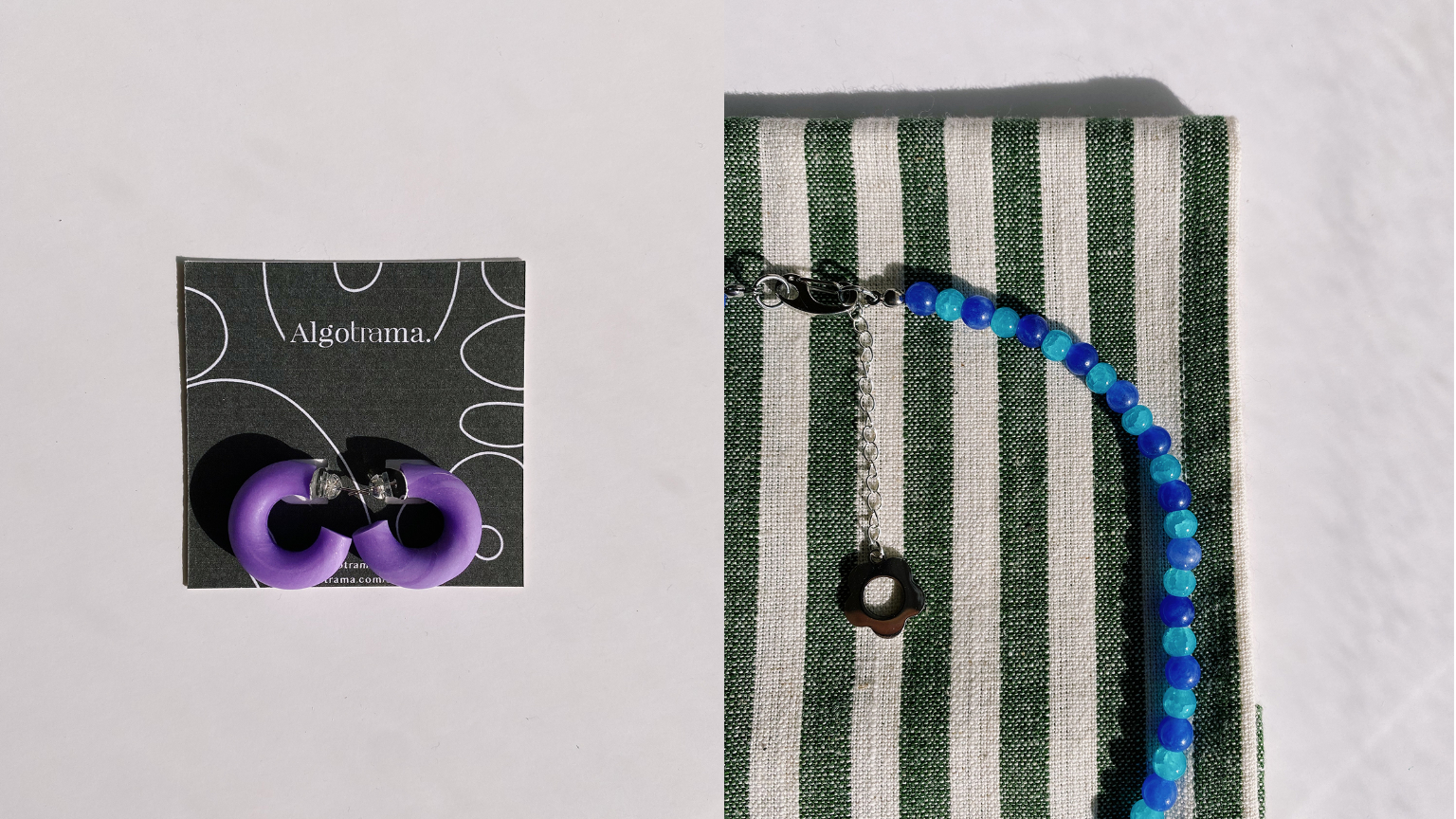 argollas y collar mini